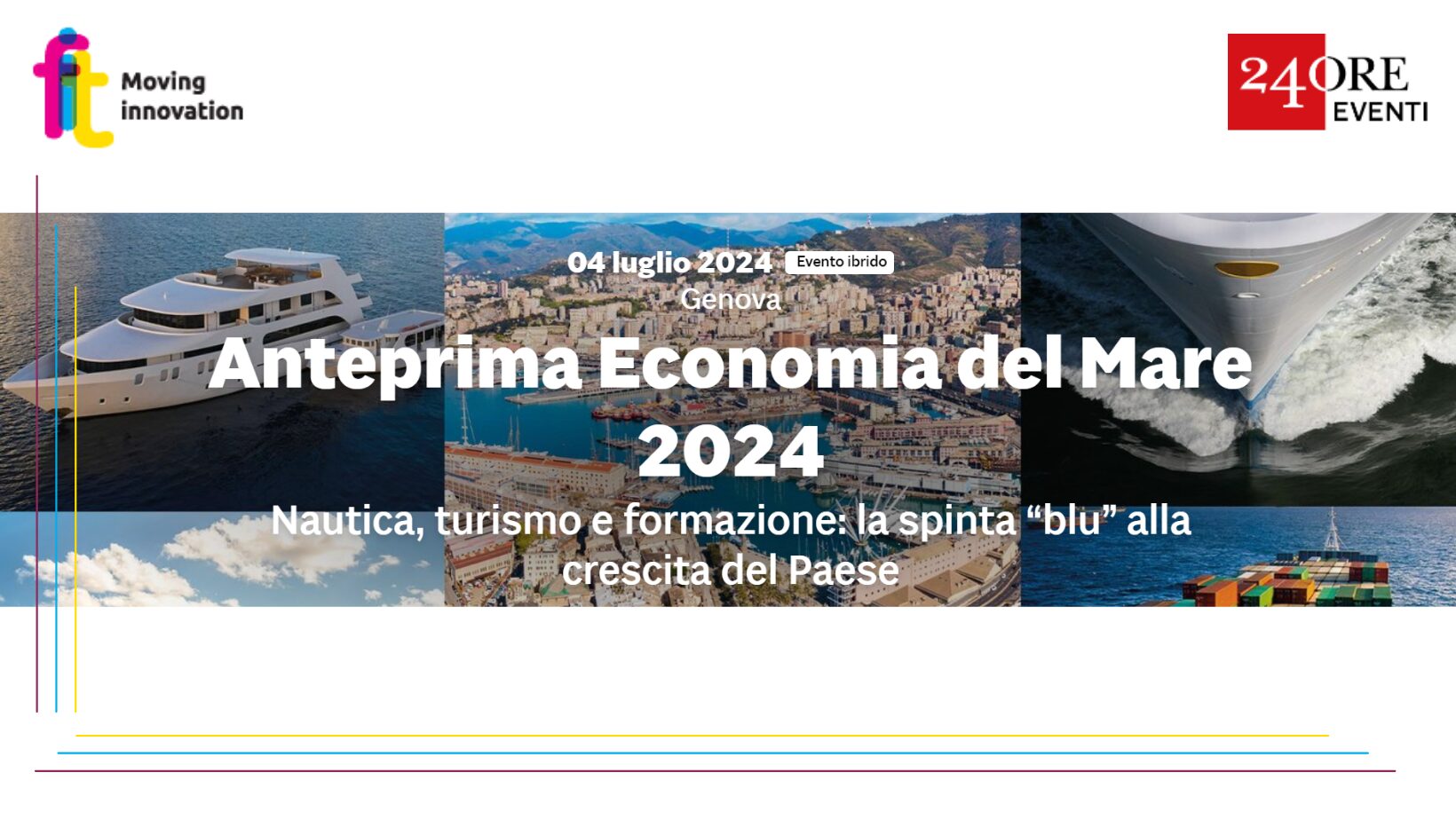 Economia del mare 2024, il 4 luglio all’Acquario di Genova l’evento organizzato dal Gruppo 24 ore. Tra gli speaker anche Massimo Marciani, presidente FIT